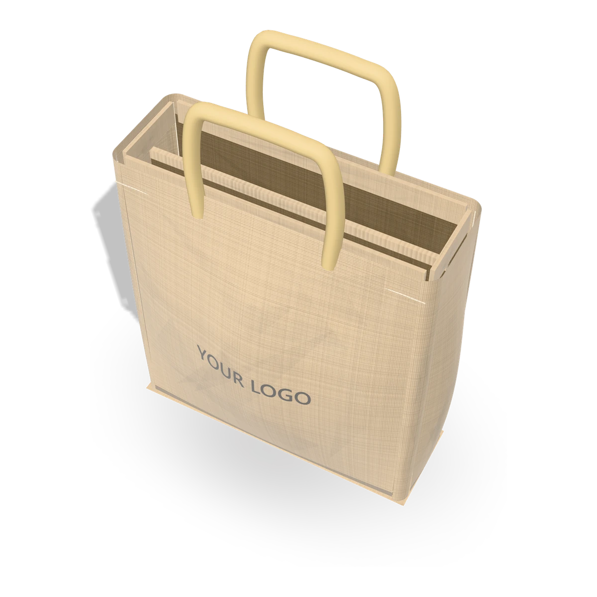 Three-Bottle Carrier — 36 × 33 × 11 cm shown with a YOUR LOGO print