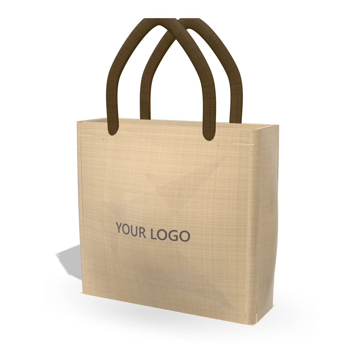 Juco Shopping Tote — 35 × 38 × 12 cm shown with a YOUR LOGO print